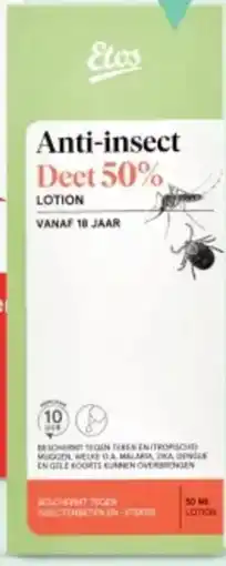 Etos Etos Anti-insect Deet 50% lotion aanbieding