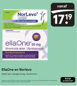 Etos EllaOne en Norlevo aanbieding