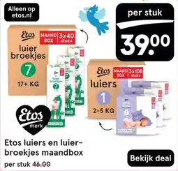 Etos Etos luiers en luier broekjes maandbox aanbieding