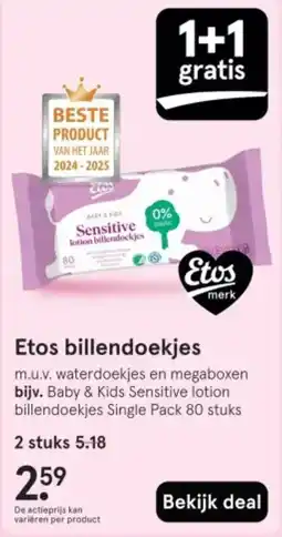 Etos Etos billendoekjes aanbieding