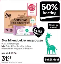 Etos Etos billendoekjes megaboxen aanbieding
