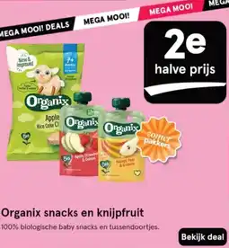 Etos Organix snacks en knijpfruit aanbieding