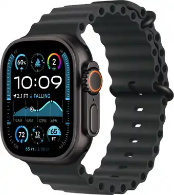 Bol.com Apple Watch Ultra 2 GPS + Cellular 49mm Black Titanium Case with Black Ocean Band aanbieding