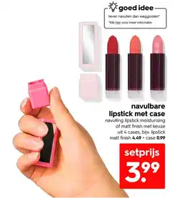 HEMA Navulbare lipstick met case aanbieding