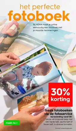HEMA Basis fotoboeken via de fotoservice aanbieding