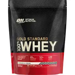 Albert Heijn Optimum Nutrition Gold standard 100% whey cookies & cream aanbieding