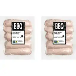 Albert Heijn Fleuril BBQ worst naturel 5 stuks 2-pack aanbieding
