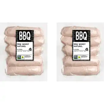 Albert Heijn Fleuril BBQ worst naturel 5 stuks 2-pack aanbieding
