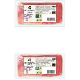 Albert Heijn AH Gerookt ontbijtspek stukje 2-pack aanbieding