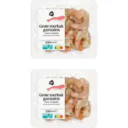 Albert Heijn AH Grote roerbak garnalen knoflook 2-pack aanbieding