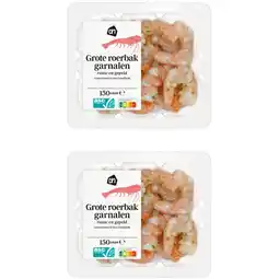 Albert Heijn AH Grote roerbak garnalen knoflook 2-pack aanbieding
