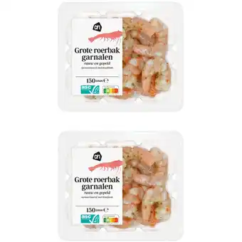 Albert Heijn AH Grote roerbak garnalen knoflook 2-pack aanbieding