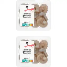 Albert Heijn AH Roerbakgarnalen naturel 2-pack aanbieding