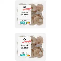 Albert Heijn AH Roerbakgarnalen naturel 2-pack aanbieding
