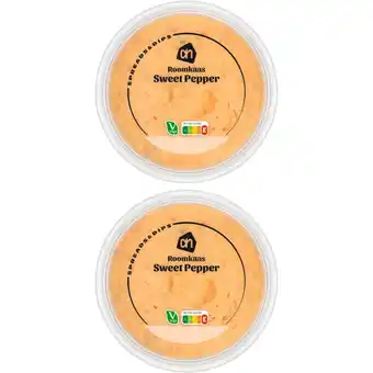 Albert Heijn AH Roomkaas met sweetpepper 2-pack aanbieding