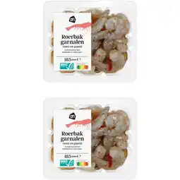 Albert Heijn AH Roerbak garnalen knoflook 2-pack aanbieding