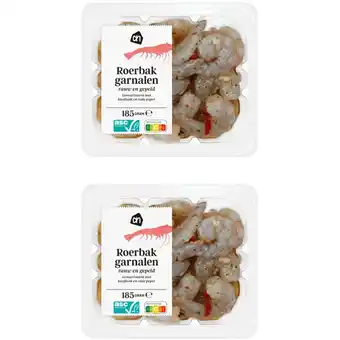 Albert Heijn AH Roerbak garnalen knoflook 2-pack aanbieding