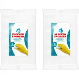 Albert Heijn AH Vlekkenspons wit 2-pack aanbieding