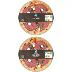 Albert Heijn AH Verse pizza salami 2-pack aanbieding