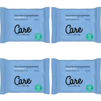 Albert Heijn Care Normal skin gezichtsdoekjes 4-pack aanbieding