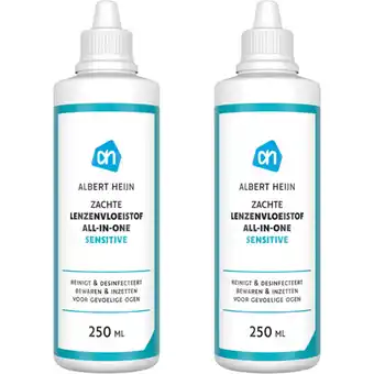 Albert Heijn Care All in one zachte lenzenvloeistof 2-pack aanbieding