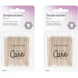 Albert Heijn Care Tandenstokers dun 2-pack aanbieding
