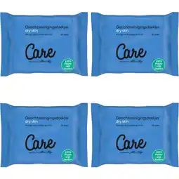 Albert Heijn Care Dry skin gezichtsdoekjes 4-pack aanbieding
