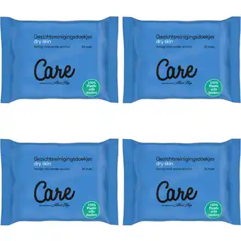 Albert Heijn Care Dry skin gezichtsdoekjes 4-pack aanbieding