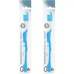 Albert Heijn Care Tandenborstel whitening medium 2-pack aanbieding