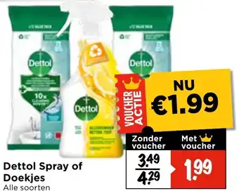 GAMMA Dettol Spray of Doekjes aanbieding