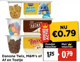 GAMMA Danone Twix, M&M's of Af en Toetje aanbieding