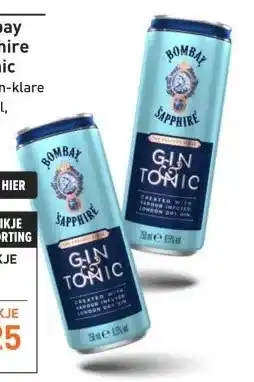 Gall & Gall Bombay Sapphire & Tonic 25CL aanbieding