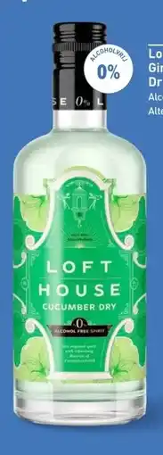 Gall & Gall Loft House Gin Cucumber Dry Alcoholvrij 70CL aanbieding