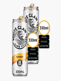 Flink White Claw Mango 4.5% 33cl 2x aanbieding