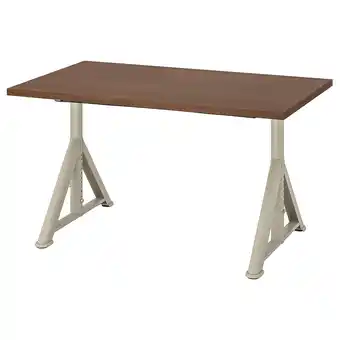 IKEA Bruin idÅsen bureau met verstelbare metalen poten aanbieding