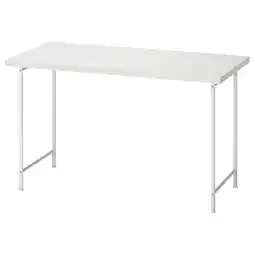 IKEA Ikea lagkapten wit bureau, rechthoekig, metalen poten aanbieding