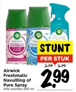 GAMMA Airwick Freshmatic Navullling of Pure Spray aanbieding