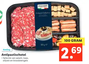 Lidl Antipastischotel 100 gram aanbieding