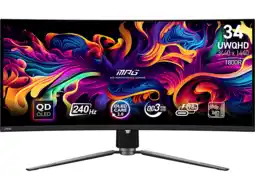 MediaMarkt MSI Mpg 341cqpx Qd-oled - 34 Inch 3440 X 1440 (uwqhd) 0.03 Ms 240 Hz aanbieding