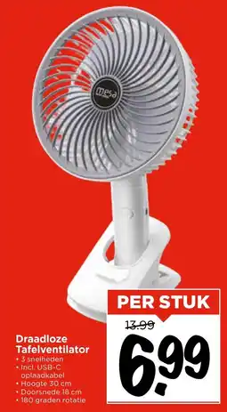 GAMMA Draadloze Tafelventilator aanbieding