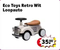 Kruidvat Eco Toys Retro Wit Loopauto aanbieding
