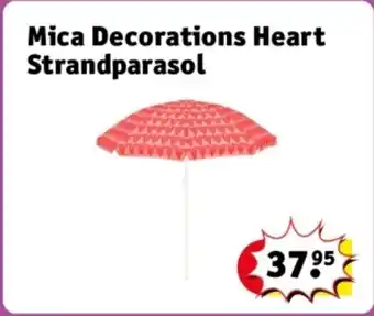 Kruidvat Mica Decorations Heart Strandparasol aanbieding