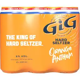 Jumbo GiG Hard Lemonade 5% Orange 6 Stuks aanbieding