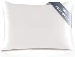 Amazon townssilk Kussensloop, 100% zijde, 19 momme, 1 stuk, 50 x 70 cm, natuurlijk wit aanbieding