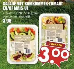 De Boerenschuur Salade met komkommer-tomaat en/of mais-ui aanbieding
