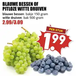 De Boerenschuur Blauwe bessen of pitloze witte druiven aanbieding
