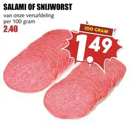De Boerenschuur Salami of snijworst aanbieding