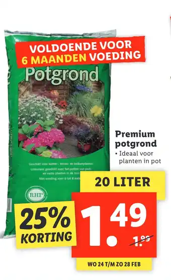 Lidl Premium Potgrond 20 Liter aanbieding