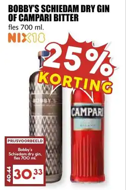 De Boerenschuur Bobby's schiedam dry gin of campari bitter aanbieding