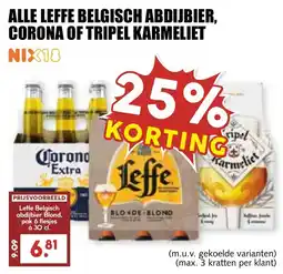 De Boerenschuur Alle leffe belgisch abdijbier, corona of tripel karmeliet aanbieding